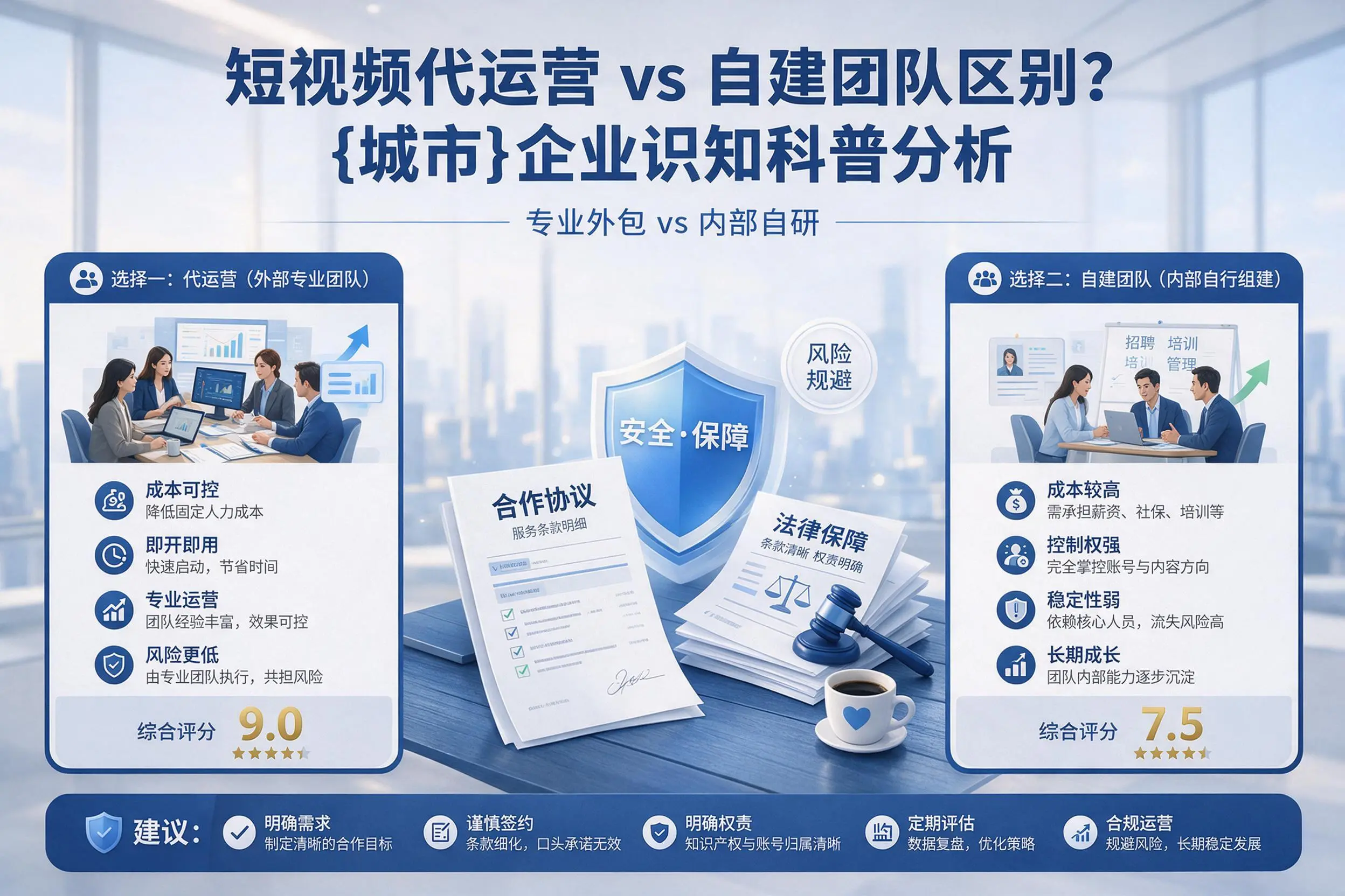 短视频代运营与自建团队区别？石河子企业认知科普分析