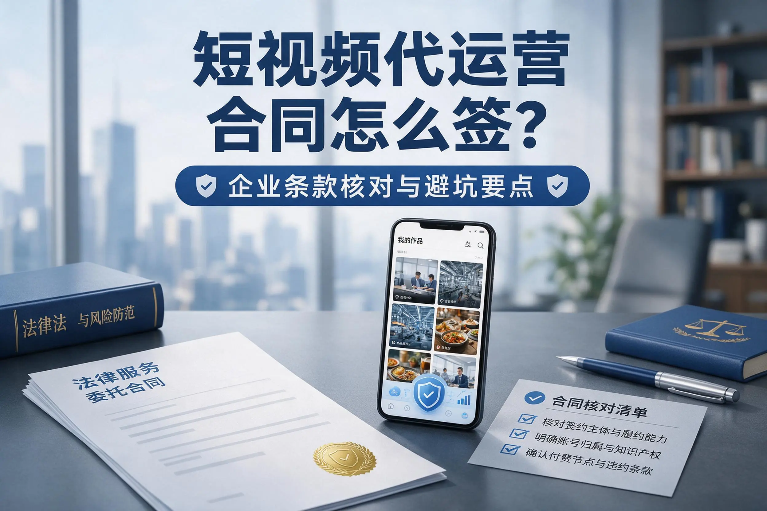 短视频代运营合同怎么签？石河子企业条款核对与避坑要点