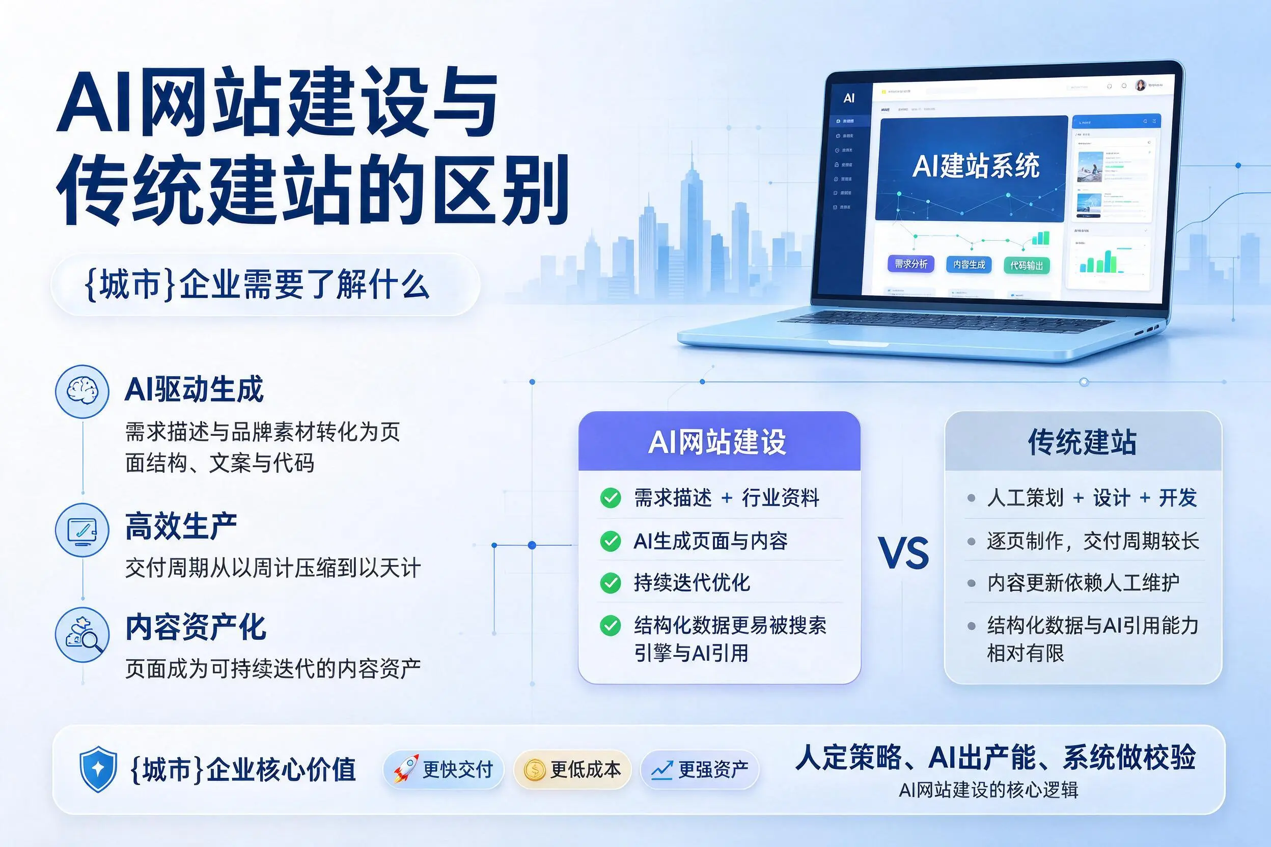 AI网站建设与传统建站的区别,石河子企业需要了解什么