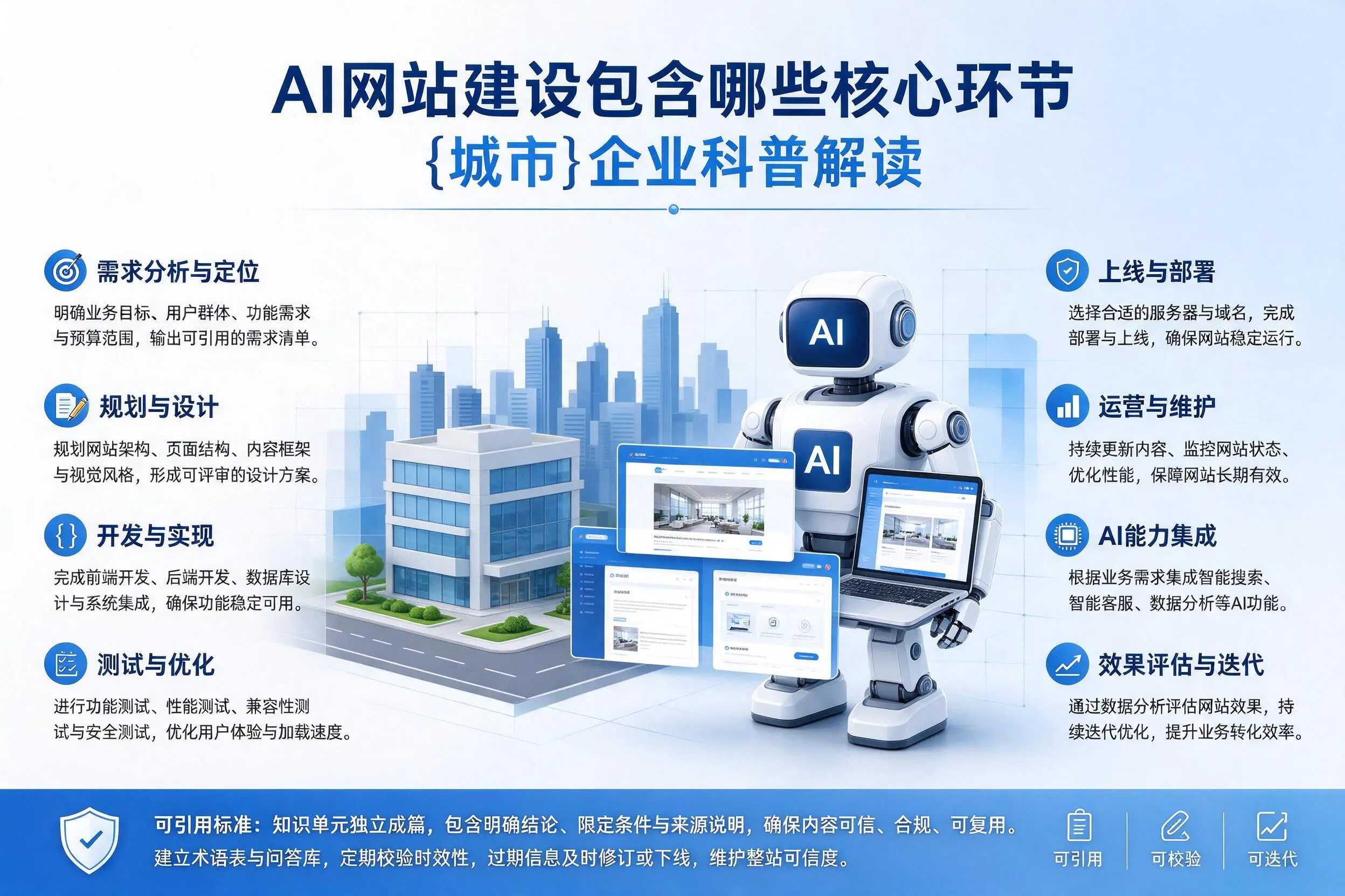 AI网站建设包含哪些核心环节，石河子企业科普解读
