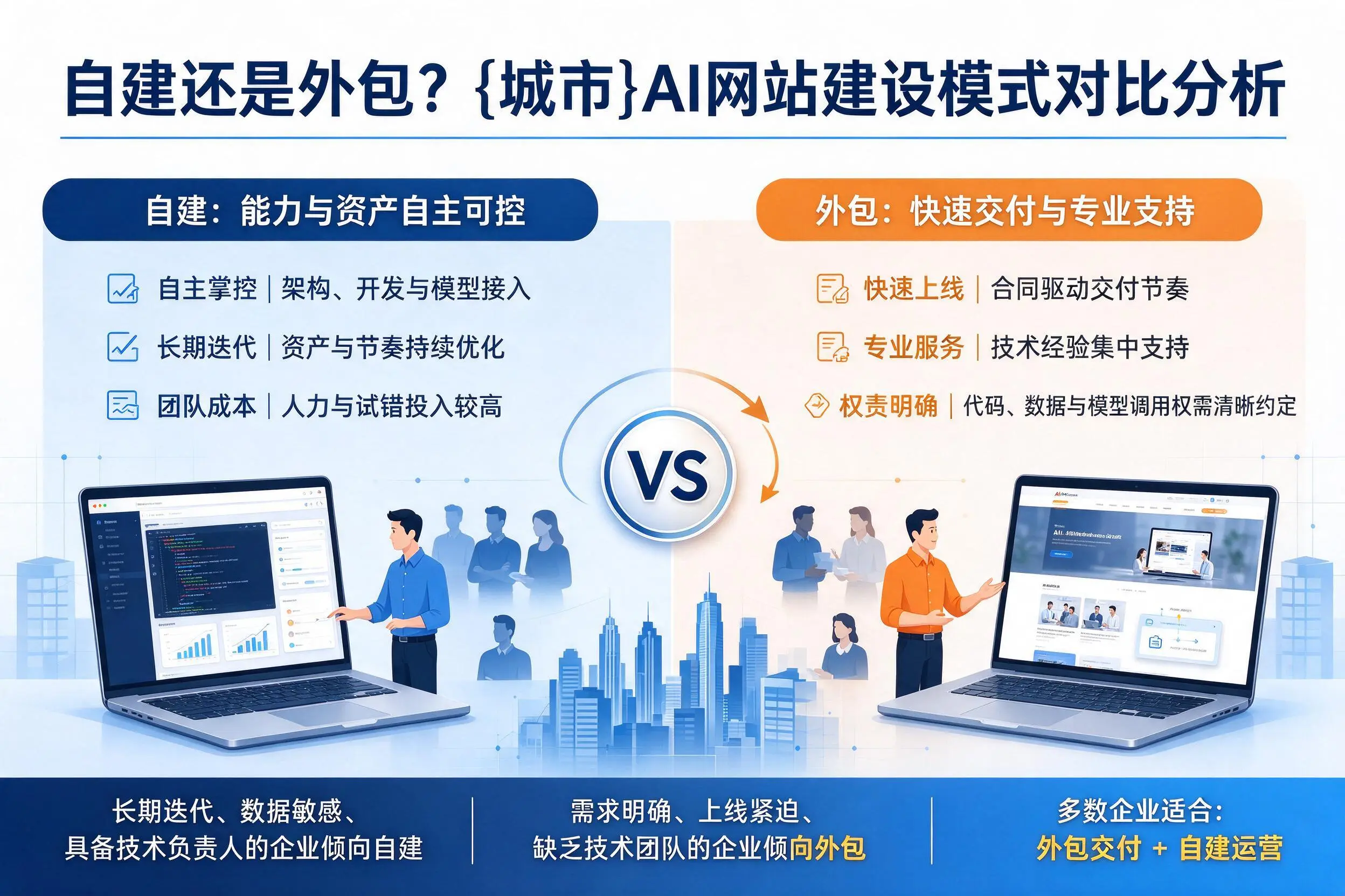 自建还是外包?石河子AI网站建设模式对比分析