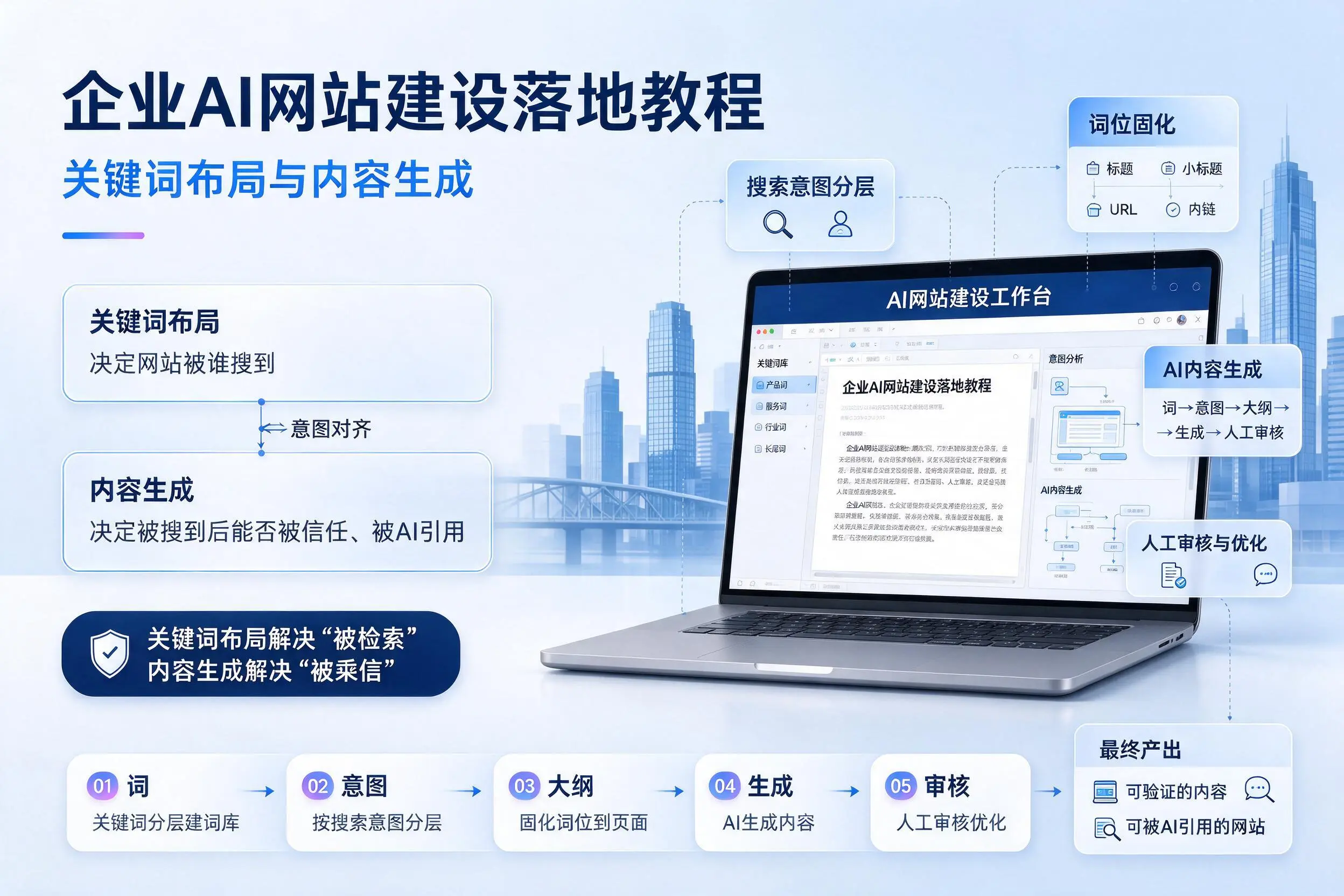 石河子企业AI网站建设落地教程:关键词布局与内容生成